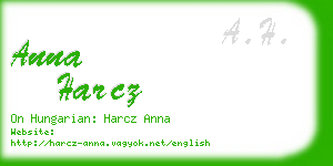 anna harcz business card